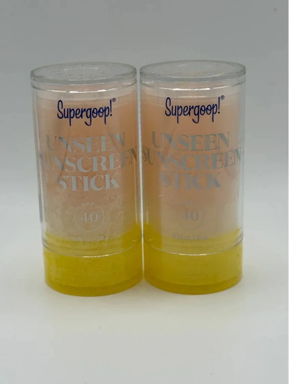2 Supergoop! Unseen Sunscreen Stick SPF 40 0.70 oz Exp 06/2027